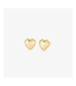 Златисти сърцевидни обеци снимка