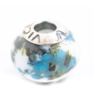 Талисман за гривна с цветя и пеперуди снимка