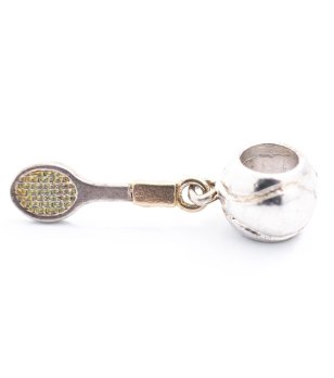 Талисман тенис ракета и топка снимка