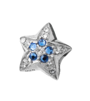 Талисман звезда със сини камъни снимка