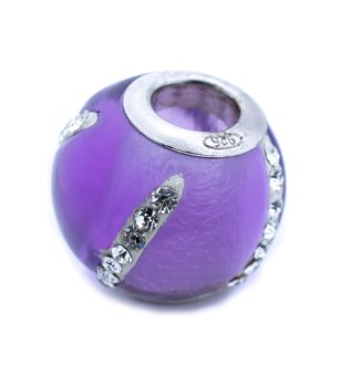 Лилав талисман с камъчета снимка