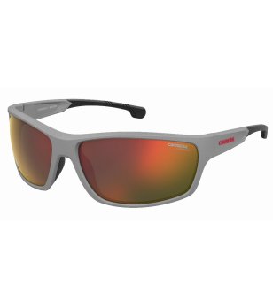 Спортни слънчеви очила със сива рамка и огледални лещи снимка