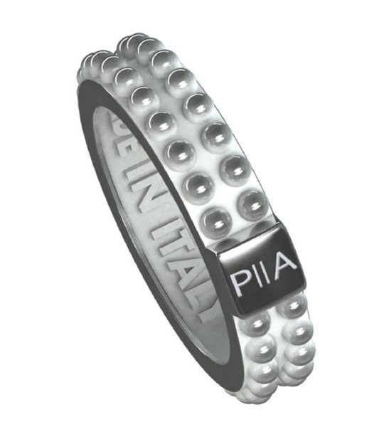 Дамски сребрист пръстен с релеф размер 52 снимка