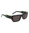 Дамски слънчеви очила в черно и зелено-2 снимка