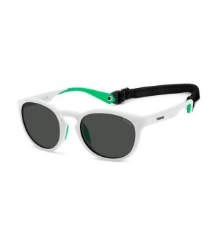 Поляризирани унисекс бели слънчеви очила снимка