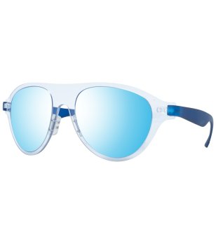 Слънчеви очила с рамка в бяло и тъмносини дръжки снимка