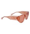 Унисекс слънчеви очила с прозрачни рамки в цвят сьомга-2 снимка