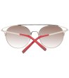 Унисекс слънчеви очила в златисто и червено -2 снимка