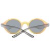 Овални слънчеви очила с жълти рамки и сиви дръжки-2 снимка
