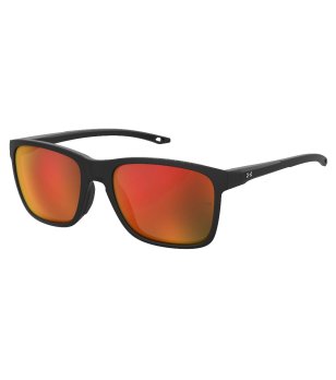 Мъжки черни слънчеви очила с лещи в оранжево снимка