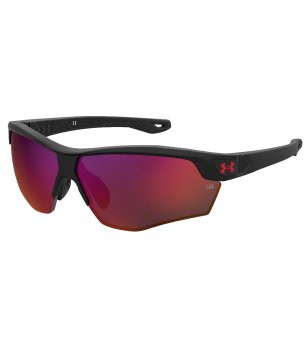 Спортни слънчеви очила  с черна рамка и виолетови лещи снимка