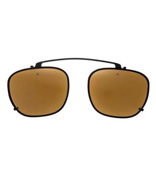 Клип-он очила с черна рамка и кафяви лещи снимка