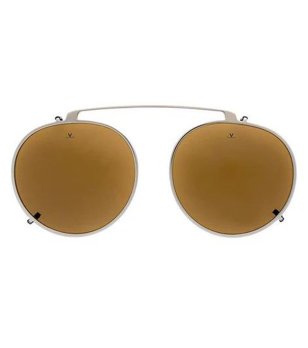 Кръгли Clip-On очила с кафяви лещи снимка