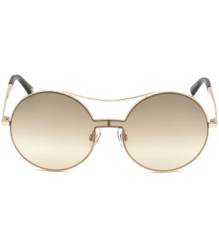 Дамски кръгли слънчеви очила със златисти лещи снимка