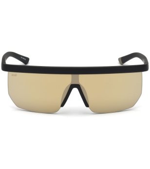 Унисекс слънчеви очила с черна рамка и бежови лещи снимка