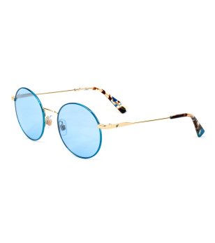 Дамски кръгли слънчеви очила в син нюанс снимка
