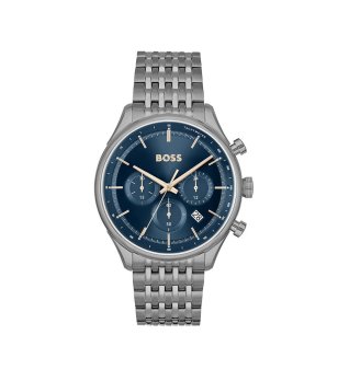 Мъжки кварцов часовник в сребристо и черно снимка