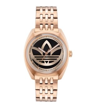 Аналогов дамски часовник в златисто и черно снимка