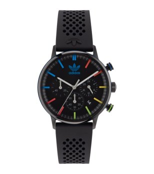 Унисекс хронограф часовник в черно снимка