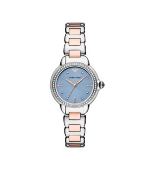 Дамски аналогов часовник в сребристо и златисто снимка