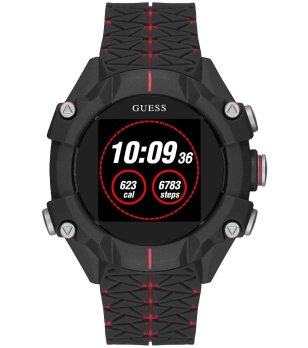 Мъжки дигитален часовник в черно и червено снимка