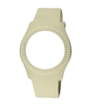 Бежова силиконова каишка за часовник снимка
