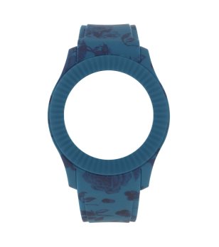 Силиконова каишка в синьо с принт снимка