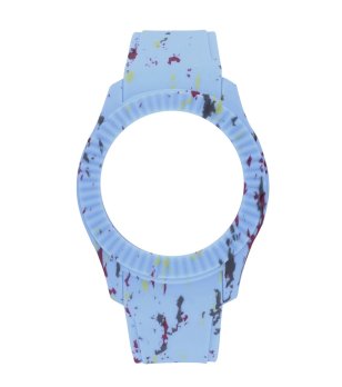 Синя силиконова каишка с принт снимка