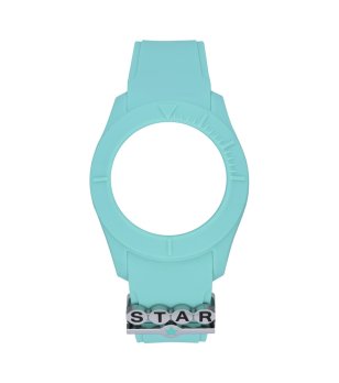 Светлосиня ва силиконова каишка  с надпис снимка