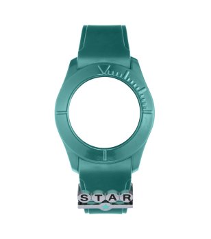Силиконова каишка за часовник в зелено с надпис снимка