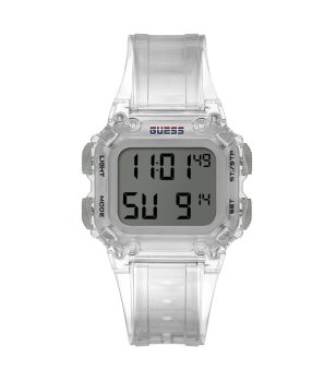 Мъжки цифров часовник  с прозрачна каишка снимка