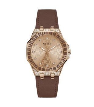 Дамски часовник в розовозлатисто с кристали снимка