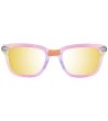 Унисекс слънчеви очила с розови рамки и жълти лещи-1 снимка
