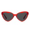 Дамски слънчеви очила сърце в червен цвят-1 снимка