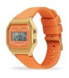 Дигитален оранжев часовник с хронометър-1 снимка