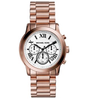 Дамски розовозлатист часовник хронограф снимка