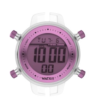 Розов дигитален корпус  на часовник в сиво снимка