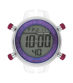 Дигитален корпус на часовник в лилаво снимка