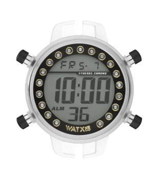 Дигитален корпус на часовник в черно с камъчета снимка