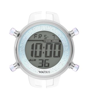 Светлосин дигитален корпус на часовник с камъчета снимка