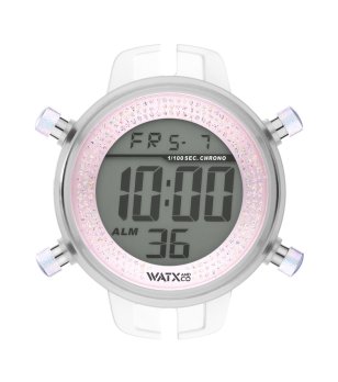 Светлорозов дигитален корпус на часовник  камъчета снимка