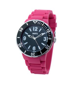 Дамски кварцов часовник в розово и черно снимка