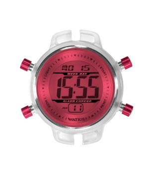 Дигитален корпус на часовник в червен металик снимка