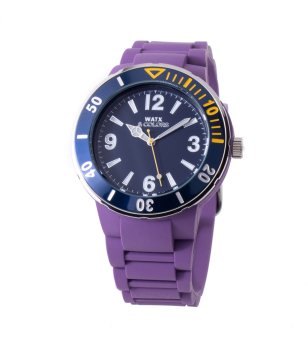Унисекс аналогов часовник в лилаво снимка