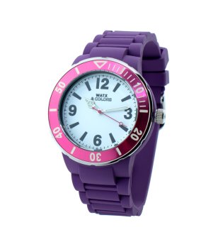 Кварцов аналогов часовник в лилаво снимка