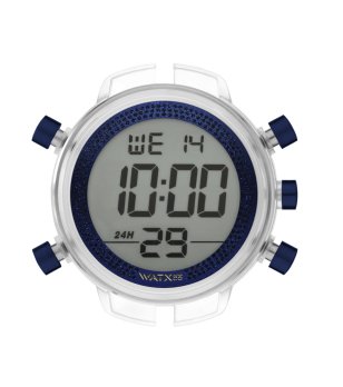 Дигитален корпус на часовник със син кант снимка