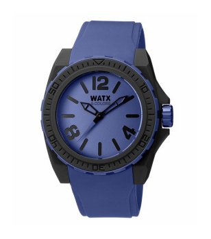 Аналогов часовник в синьо и черно снимка