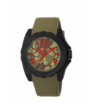 Унисекс аналогов часовник в черно и зелено  снимка