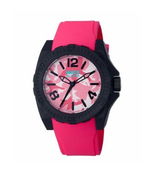 Унисекс часовник в черно и циклама снимка