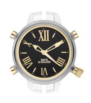 Аналогов дамски корпус за часовник в черно със златисти римски цифри снимка